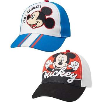 Mickey Mouse Boy's 2 pack Baseball Hat, Kids Cap for Toddlers Ages 2-4