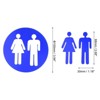 Unique Bargains Men's and Women's Acrylic Self-Adhesive Restroom Door Signs 2 Sets - image 2 of 4