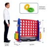 3-in-1 Giant Connect 4 Outdoor Game Set w/Basketball Hoop & Ring Toss | Adjustable Height 2.7-3.2 FT - 2 of 4