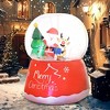 Whisen 5.5FT Christmas Inflatable Crystal Ball with Santa Claus, Reindeer and Xmas Tree, Large Christmas Inflatables - Red - 2 of 4