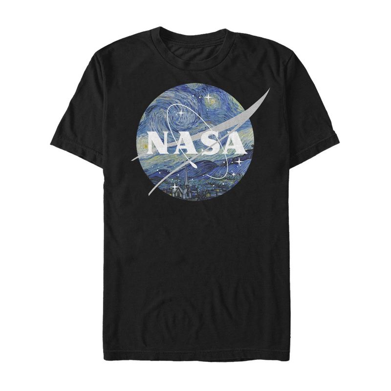 Men's NASA Starry Night Logo T-Shirt, 1 of 5