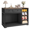 Dog Crate Furniture 47", Large Dog Crate with 2 Drawers and 4 Shelves, Wooden Heavy Duty Dog Crate, Decorative Dog Indoor Kennel Furniture Indoor - 3 of 4