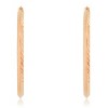 Steeltime Ladies stainless steel diamond cut hoop earrings. Color Options: Gold, Rose Gold - 2 of 4