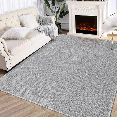 Area Rug for Living Room Bedroom Modern Solid Indoor Carpet Non-Slip Low Pile Machine Washable Kids Room Accent Simple Carpet No-Shedding