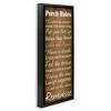 Stupell Industries Porch Rules Country Rustic, 11" x 25" - 3 of 4
