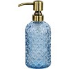Ridstar Glass Soap Dispenser with Gold Pump Head for Kitchen and Bathroom-Blue - 4 of 4