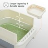 LunaLulinlk gray Large cat litter box with scoop, covered litter box - 3 of 4
