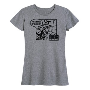 Women's - Rock 'Em Sock 'Em Robots - Knocked My Block Off Short Sleeve Graphic T-Shirt - 1 of 4