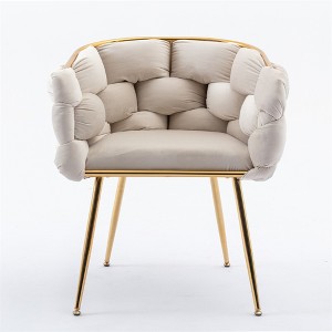 COWLOWN Velvet Accent Chair, Modern Minimalist Single Seater Sofa for Bedroom, Dressing Table, Vanity, Living Room & Lounge - 1 of 4
