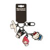 Hello Kitty, My Melody, Kuromi And Cinnamoroll Enamel Fill Multi Charm Keychain - 3 of 3