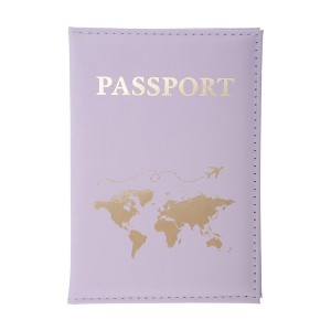 Unique Bargains Map Plain Weave Passport Holder 1 Pc - 1 of 4