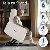 AMERLIFE Electric Power Lift Chair for Adults Elderly, Adjustable Headrest&Footrest, Nursery Recliner Chair Sofa for Living Room Bedroom, Teddy White - 3 of 4