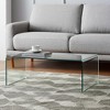 HomeRoots 24" Clear Glass Sled Coffee Table - 2 of 4