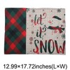 Unique Bargains Christmas Place Mats Plaid Linen Red Green Beige White 13"x17.7" 2 Pcs - 3 of 4