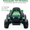 12V Kids Ride On Tractor w/Remote, 7Ah Battery, Dual 35W Motors, Detachable Trailer, LED Lights, Music, Safety Belt - 4 of 4
