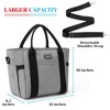 Lunch Tote Bag ¨C Gray, Normal Size, Adjustable Shoulder Strap & Side Pockets for Work/School/Travel - 3 of 4