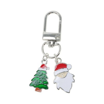 Unique Bargains Christmas Keychain Lobster Clasp Zinc Alloy Multi-colored 1 Pc