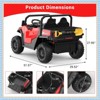 Garvee 24V Kids Ride On Dump Truck with Electric Bed, 2-Seater 4WD Ride Truck w/ Remote Control, Music, LED, Shovel, Gift for Boys & Girls - 2 of 4