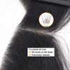 Jessie's Wig Men'S PU Based Forehaed Frontal Human Hair Toupee Straight Natural Black 1 Pc/Pack - 2 of 4