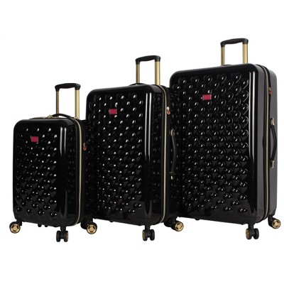 Betsey Johnson 3pc Expandable Hardside Spinner Suitcase Set