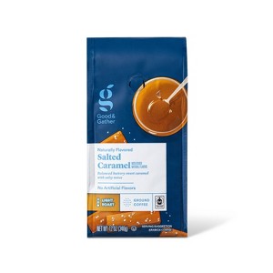 Naturally Flavored Salted Caramel Light Roast Ground Coffee - 12oz - Good & Gather™ - 1 of 4