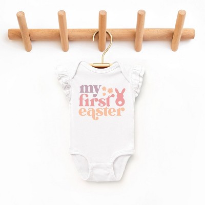 The Juniper Shop My First Easter Baby Flutter Sleeve Bodysuit