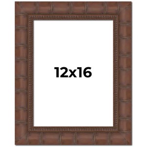PosterPalooza | 12x16 Wide Bamboo Picture Frame, UV Acrylic, 4 Finishes - Brown, Black, Silver, and Natural - 1 of 4