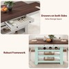Garvee Counter Height Dining Table for 4-6, Farmhouse Wood Dining Table with 2 Drawer Deep Wine Rack, Kitchen Island with 3 Shelves - 4 of 4