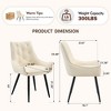 PAGED Dining Chairs, Faux Leather Dining Room Chairs, Kitchen Chairs with Ergonomic Button-Tufted Backrest and Metal Legs for Kitchen - 4 of 4