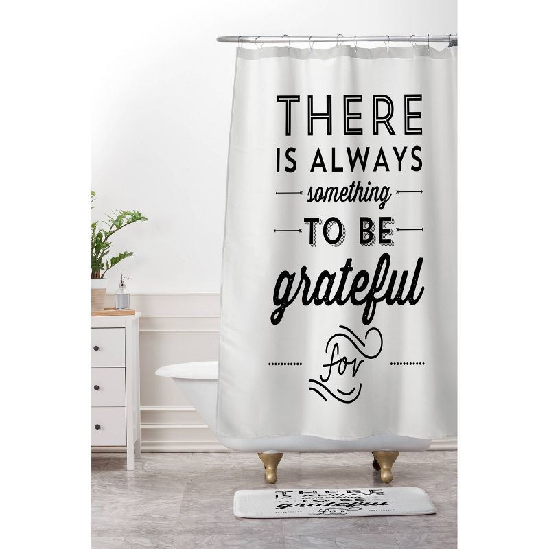 Allyson Johnson Something To Be Grateful For Shower Curtain Black - Deny Designs, 3 of 6