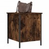 vidaXL Storage Bench Smoked Oak 15.7 in.x16.7 in.x19.7 in. Engineered Wood - 4 of 4