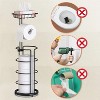 MaseiKar 2 Pack Toilet Paper Holder, Free Standing Toilet Roll Holder No Drilling, Bathroom Toilet Paper Stand with ShelfOrganizers and Storage - 4 of 4