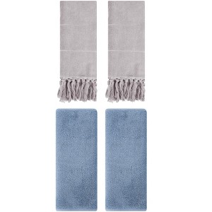 REGALWOVEN 4 Pcs Cotton Bathroom Hand Towels - 1 of 4