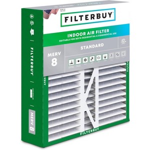 Filterbuy 16x22x5 Air Filter (1-Pack), Pleated MERV 8 Dust Defense Replacement HVAC AC Furnace Filters for Amana, Coleman, Goodman, York, & More - 1 of 4