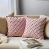 REGALWOVEN Fade-Resistant Soft Decorative Solid 3D Weaving Throw Pillow Covers 2 Pcs - 2 of 4