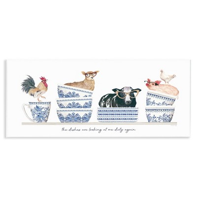 Stupell Industries Farmhouse Dirty Dishes, 17" x 7"