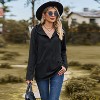 Coolmee Women's Casual Lightweight Hoodies Long Sleeve Drawstring Sweatshirts Loose Pullovers - 2 of 4