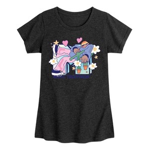 Girls' - MTV - Funky Flower Dude Fitted Short Sleeve Graphic T-Shirt - 1 of 4
