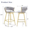 Infurnic Patio Counter and Bar Stools Soft 4 Sets, Suitable for Restaurant and Bar Use, Casual Seating in Living Room, Dark Gray, 20.4"*15"*34.6" - 3 of 4