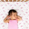 The Peanutshell Pink Butterfly, Rose and Floral Fitted Crib Sheets for Girls, 6-Pack Set  | Pink - image 3 of 4