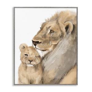 Stupell Industries Lion Cub and King Safari Animal Portrait Framed Giclee Art - 1 of 4