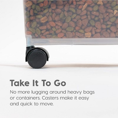 Translucent Plastic Airtight Pet Food Storage Combo with Scoop