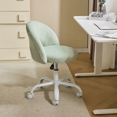 Karl Home |Mint Green 21 inch W Small Office Chair Task Chair With Wheels