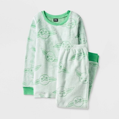 Image of Girls' Star Wars: The Mandalorian The Child 2pc Gifting Pajama Set - Green M
