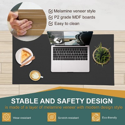 Black Rectangular Wood Lift-Top Coffee Table with Storage