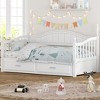 KTMBDW Wooden Daybed with Twin Size Trundle and 2 Storage Drawers, Mattress Foundation with Steel Slat Support, Easy Assembly, Twin - 4 of 4