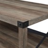 Sophie Rustic Industrial X Frame Coffee Table - Saracina Home - image 4 of 4