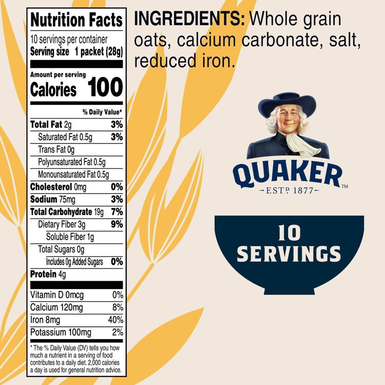 Quaker Instant Oatmeal Original - 10ct/9.8oz, 4 of 8