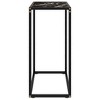 vidaXL Console Table Black 23.6 in.x13.8 in.x29.5 in. Tempered Glass - 3 of 4