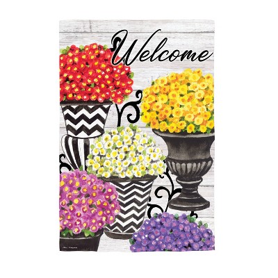 Evergreen Fall Topiary Suede Garden Flag 12 x 18 Inches Indoor Outdoor Decor